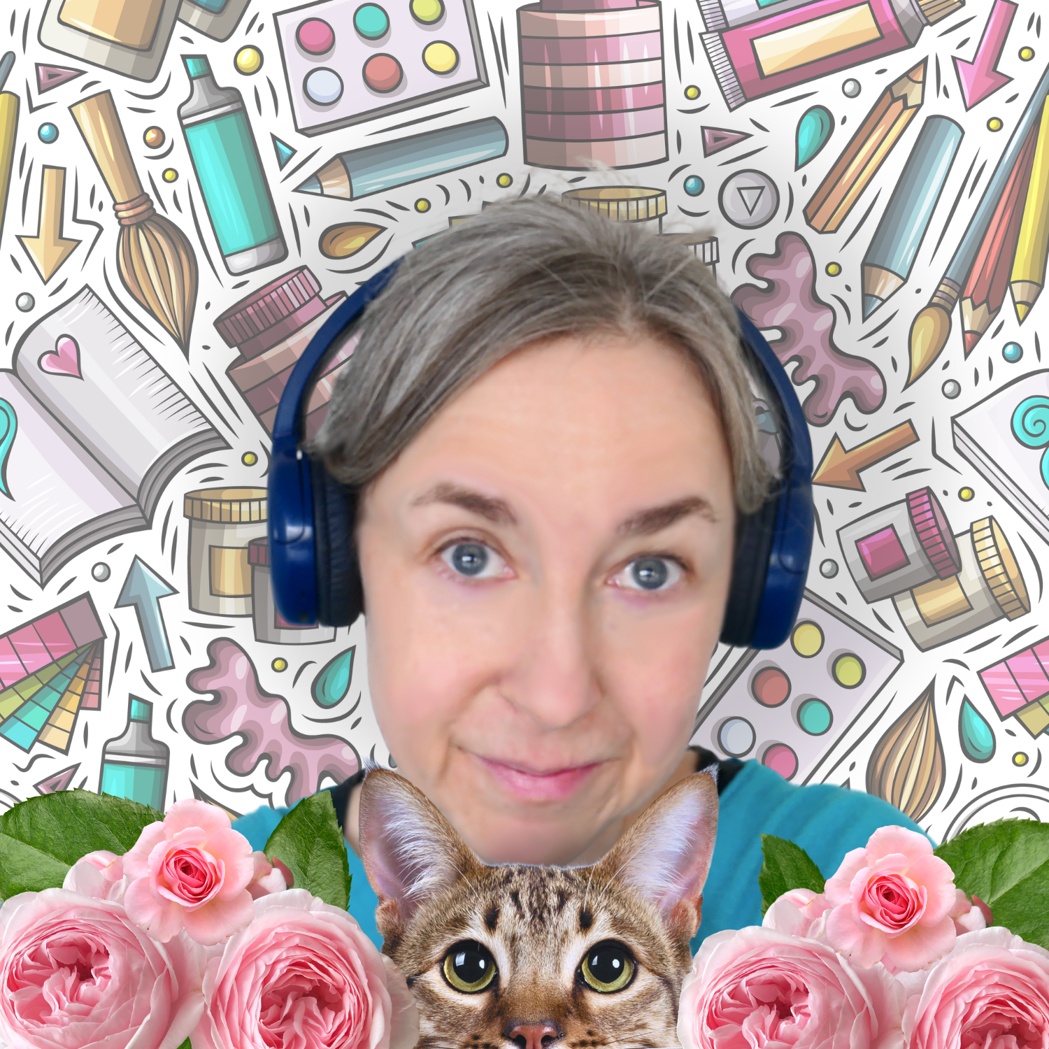 me and a cat graphic