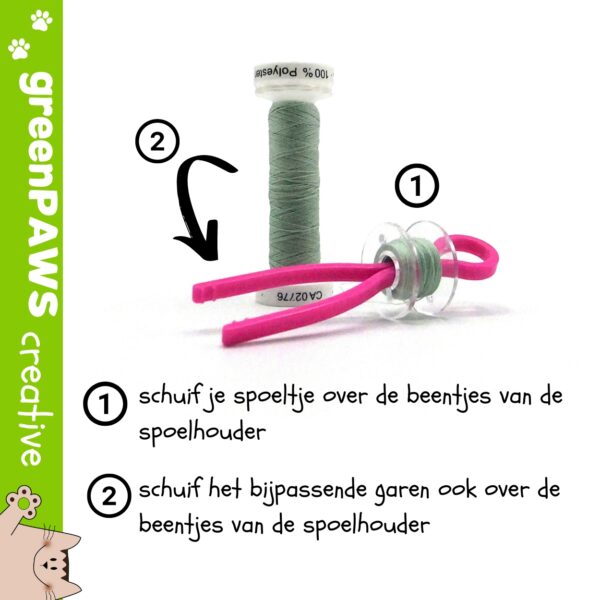 Hoe gebruik ik de spoelhouder?